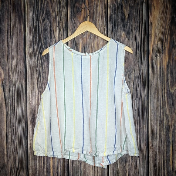 Artisan Ny Tops - Artisan NY Linen Top Sleeveless Loose Fit Tank XL